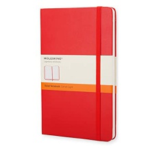 دفتر یادداشت A5 مولسکین قرمز جلد سخت
